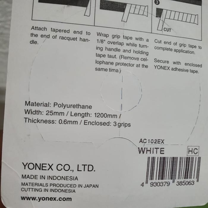 Yonex Ac102Ex / Ac 102 Ex แบดมินตัน / ไม้เทนนิสยาง Grip - 3 In 1 Green Tosca จัดส่งฟรี