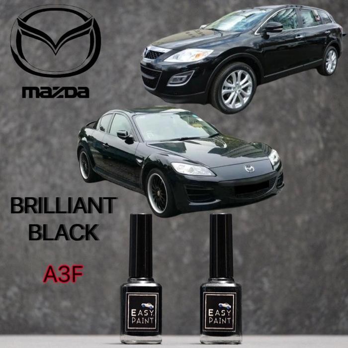 BRILLIANT BLACK A3F MAZDA RX8 CX9 SOLID BLACK PAINT