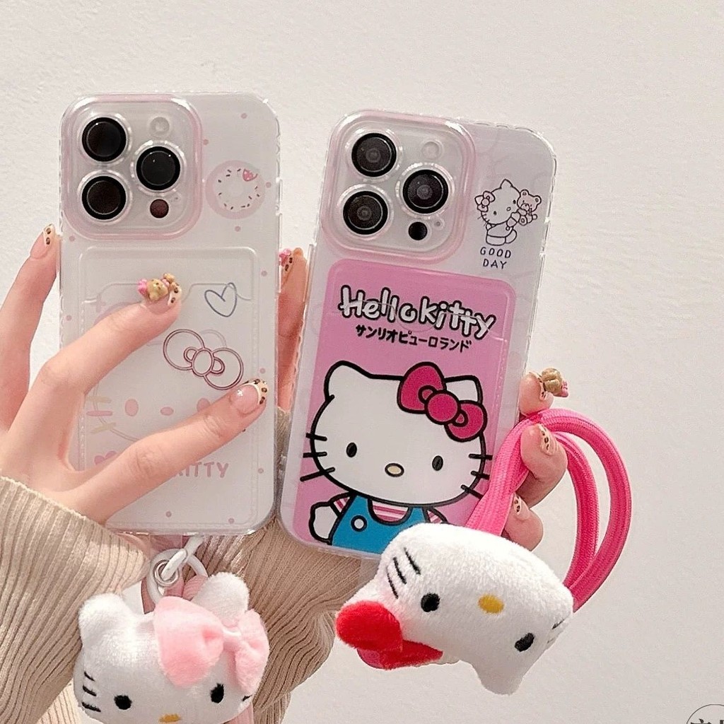 Card Holder Strap Halo Kitty Beautiful Casing Hp Xiaomi Poco X7 Pro 5G C75 C7114T Pro M3 Pro 5G M6 P
