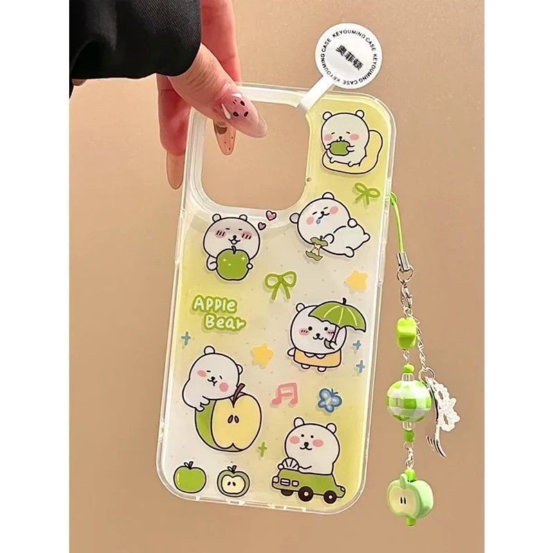 HIJAU ล่าสุด Anti-Fungus การ์ตูนสีเขียว Apple กรณี Xiaomi 15 Ultra 14T Pro Poco C71 X7 Pro F7 Pro F7 Ultra F4 11 Lite F6 F5 X3 Gt 12 Lite C65 M3 Pro M6 Pro M6 Pro เคส Pro X5 C75 M4 Pro 12T Pro