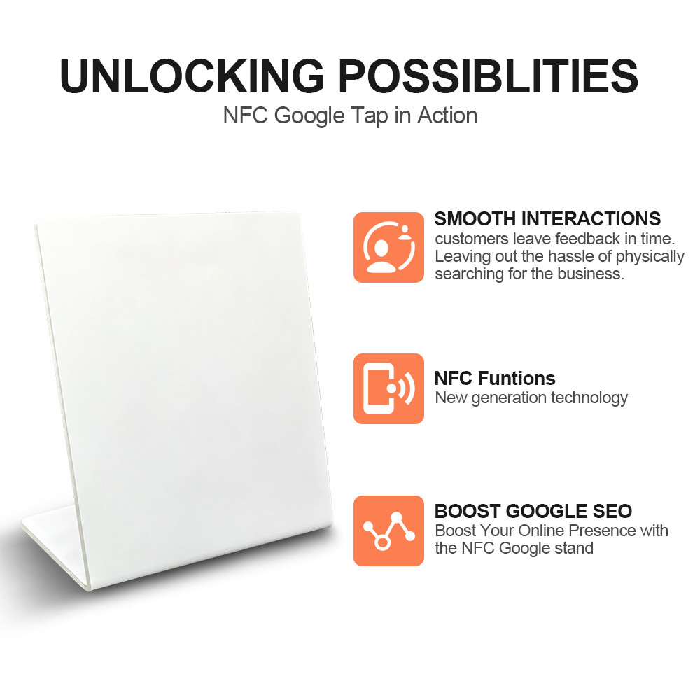 SZGHR 13.56Mhz ตั้งโปรแกรมได้ Google Review Card NFC station table NFC Google Reviews จอแสดงผลดัด