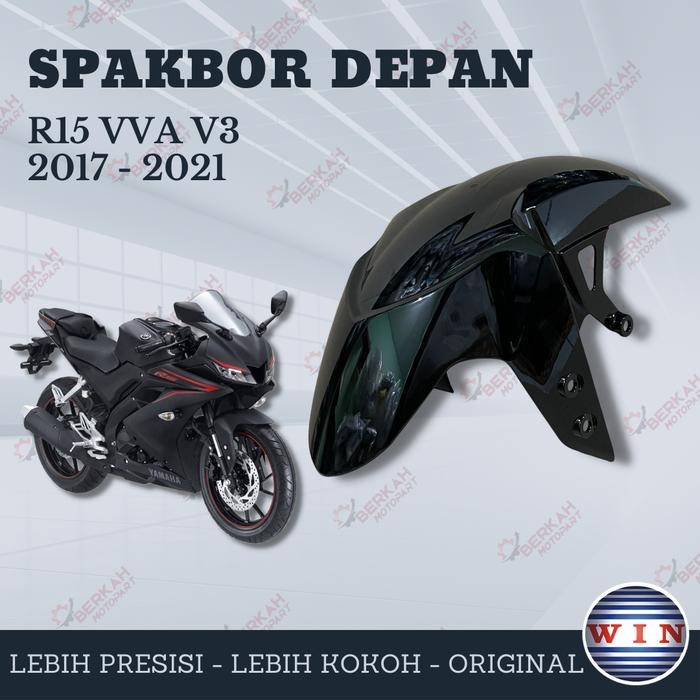 Yamaha R15 New VVA V3 BK6 บังโคลนหน้า Matte Black Win Brand