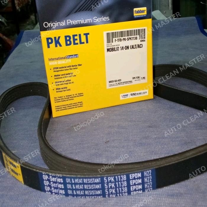 FAN BELT ALTERNATOR AC HONDA MOBILIO 2014 - 2022 5PK1138