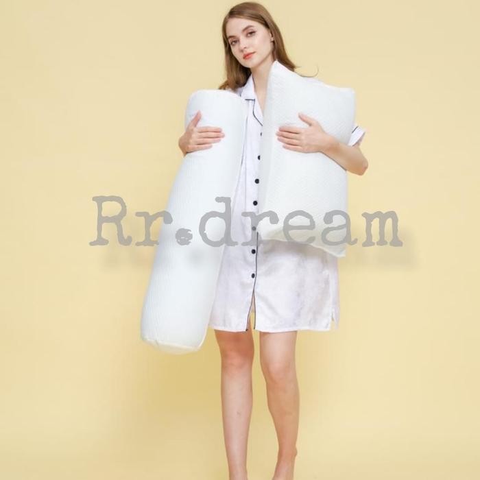 (ชุด PILLOW & BOLSTER) ADULT HOTEL PILLOWS SLEEPING PILLOWS MEMORY FOAM PILLOWS Washable White