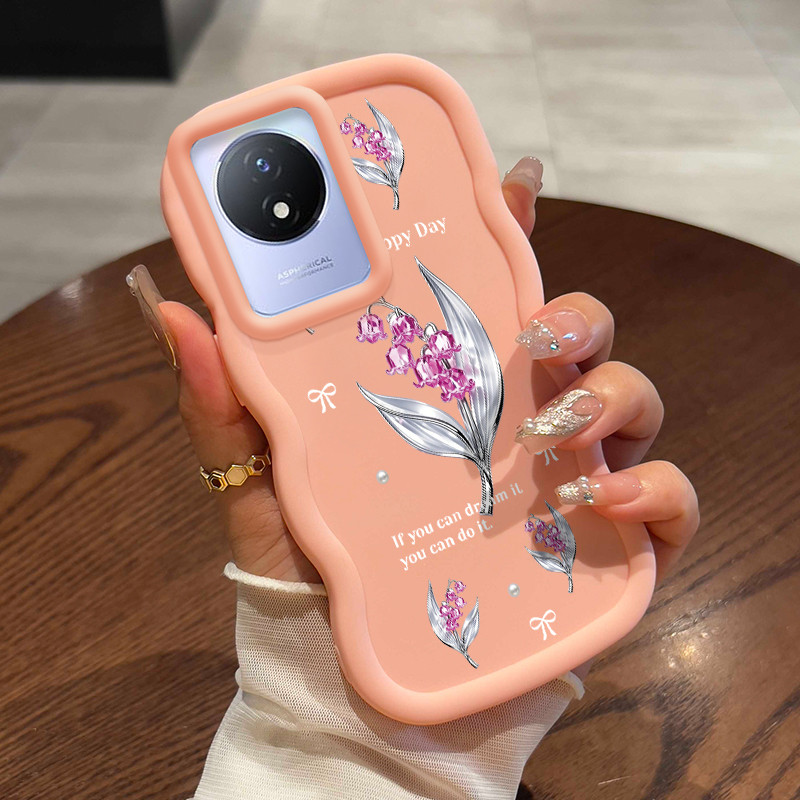 ปลอกสําหรับ VIVO Y02 Y02A Y02T Y11 2023 กรณี Lily of the valley รูปแบบปลอก HP ปลอกอ่อนซิลิโคน Softca
