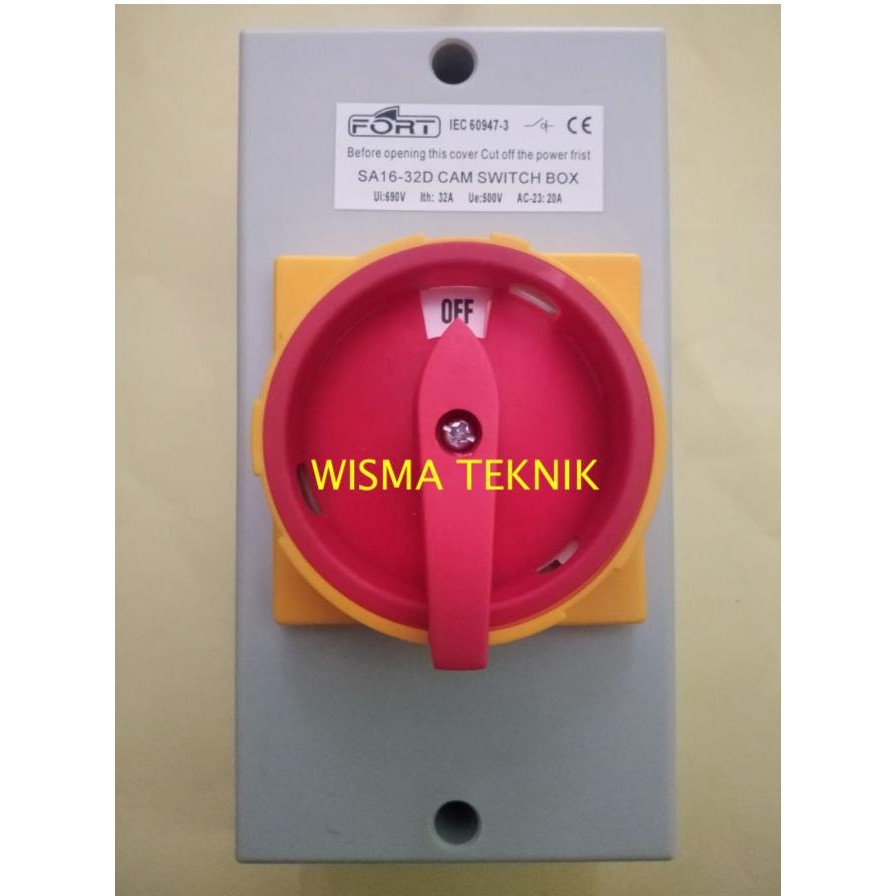 Gercep Cam Switch/สวิตช์โหลดพร้อมกล่อง 3P 32 Amp Fort Sa-32-3D