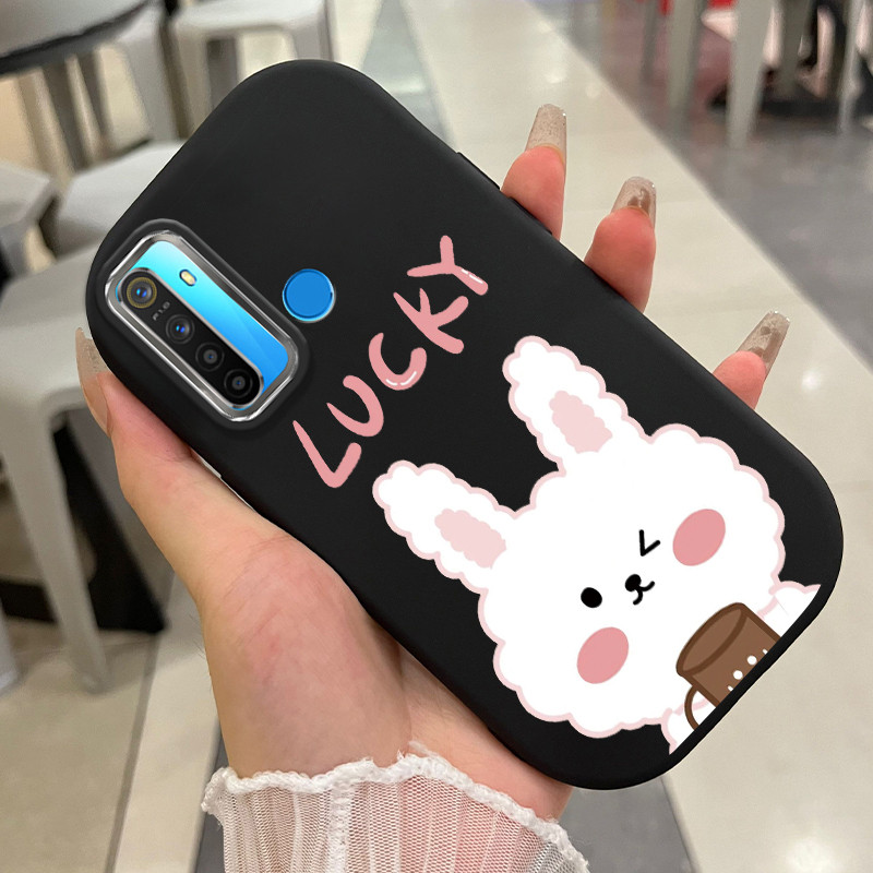 ปลอก HP สําหรับ Realme 5 5i 5s 6i C3 C3i กรณีปลอก Happy Bear Cesing ป้องกันซิลิคอน HP ปลอก Softcase 