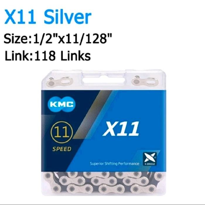 KMC X11 11 Speed Kmc 118 Quick Link Silver Chain