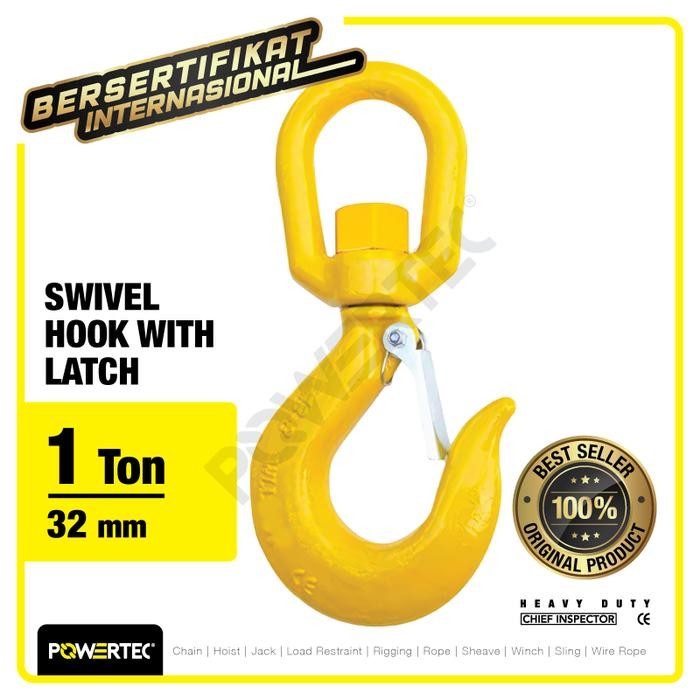 Choice - ตะขอหมุนพร้อมสลัก 1 ตัน Powertec