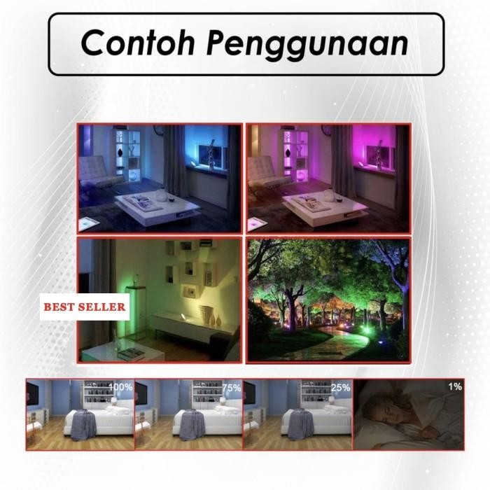 [ผู้เชี่ยวชาญ] 10W RGB LED COLOR CHANGING BULB REMOTE BEDROOM DECORATIVE LIGHT