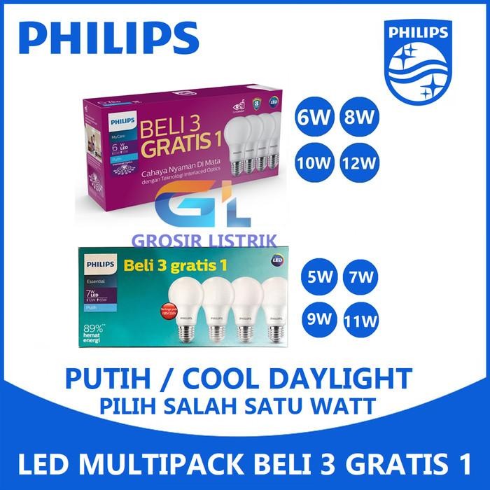 [ผู้เชี่ยวชาญ] Philips LED Multipack Bulb Package 6W 8W 10W 12W Essential 7W 9W 11W