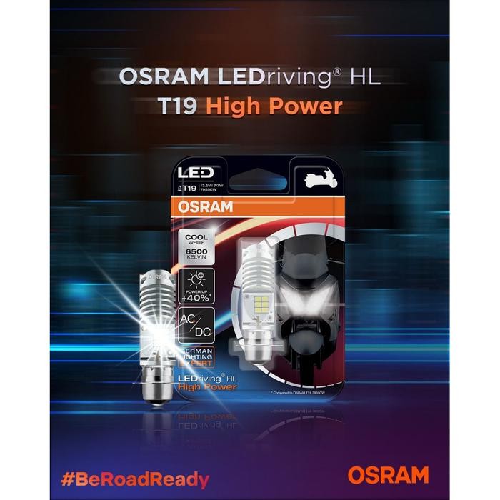 Osram Led T19 M5 K1 ไฟหน้ามอเตอร์ไซค์ H6 สีขาว ขายส่งพิเศษ