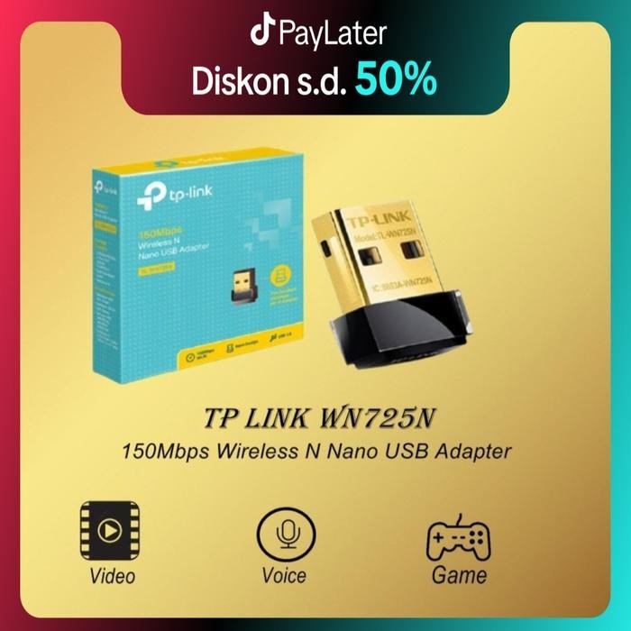 TP-LINK TL-WN725N : 150Mbps Wireless N Nano USB Adapter USB Wifi Laptop Pc