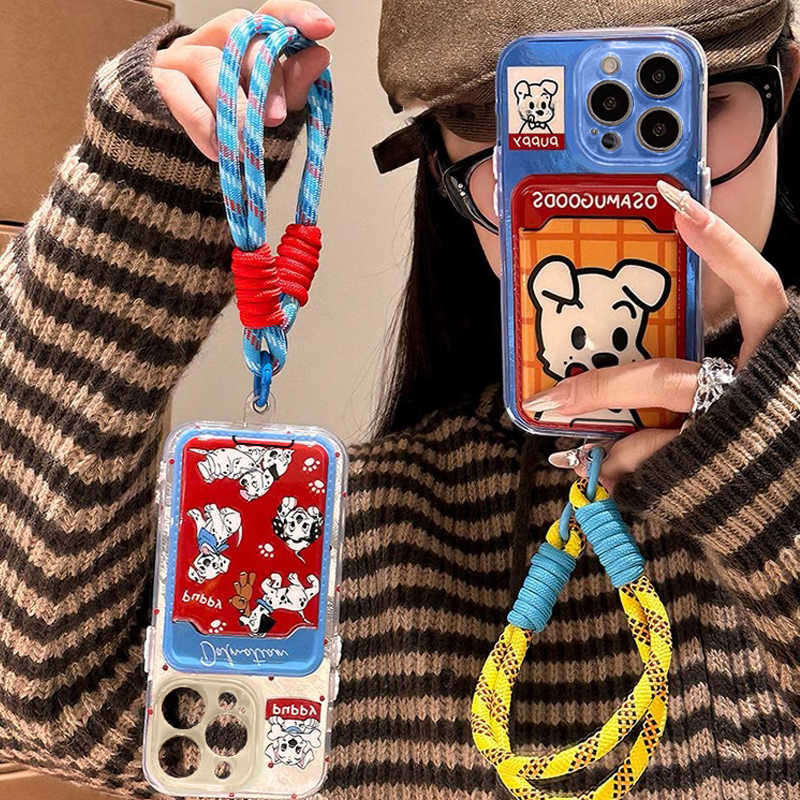 สุนัข Creative Simple Card Holder Case Hp Redmi Note 14 4G 5G Pro Plus 11 11S Note 8 9 9S 10 10S 10 