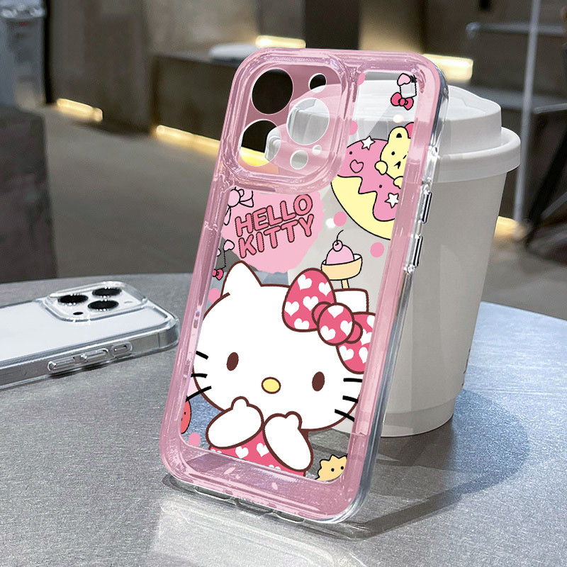 HP Soft Cake Bow Hello Kitty Casing Xiaomi M7 Plus C85 15 Ultra 14 14T Pro Poco X7 F7 Pro C75 C71 C6