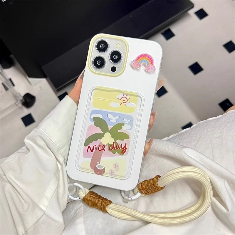 ใสน่ารักผู้ถือบัตรปลอกสายคล้องRealme C61 C65 C63 หมายเหตุ 60Xc75Xc67 C755I Narzo☞50 4G C55 50A Prime