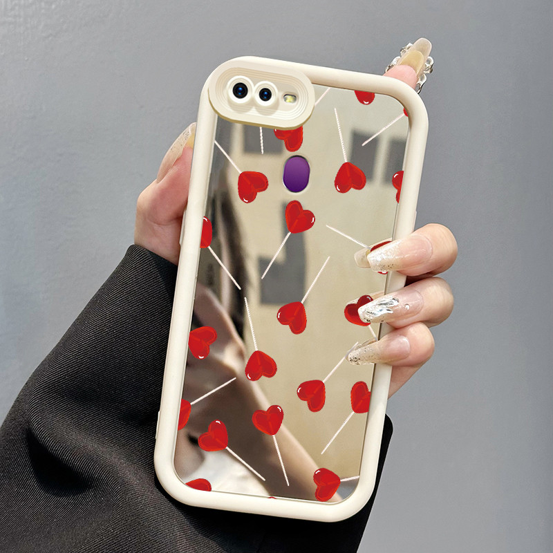 HP OPPO F9 F9 Pro A7x Realme 2 Pro Realme U1 Case Softcase Love Lollipop Cesing Phone Case ทําจากเคส