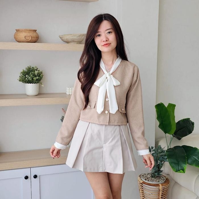 (Allthebest) Miyeon Blouse เสื้อริบบิ้นแขนยาวผู้หญิง