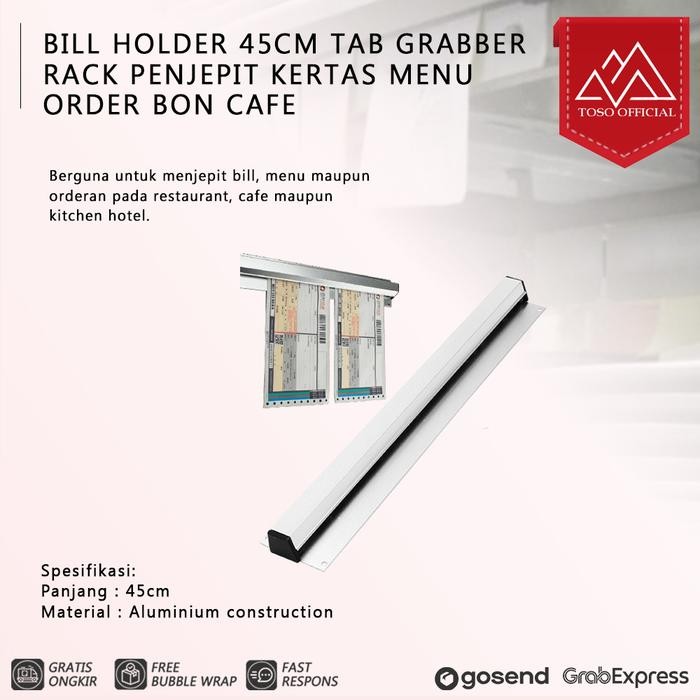 ที่วางบิล 45 ซม. Tab Grabber Rack ที่หนีบกระดาษ เมนู Order Bon Cafe