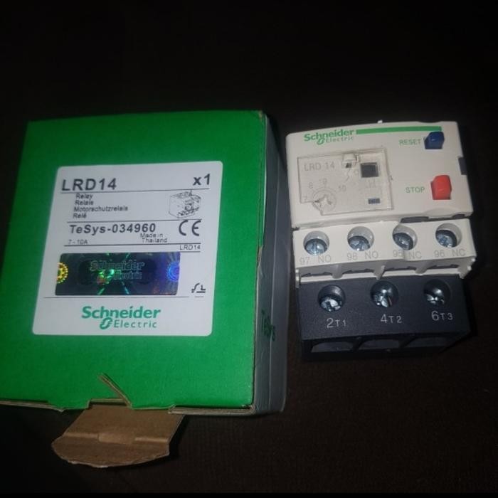 โอเวอร์โหลดประหยัดที่สุด / โอเวอร์โหลดความร้อน / Lrd14 Schneider Lrd 14 (7A-10A) Tele