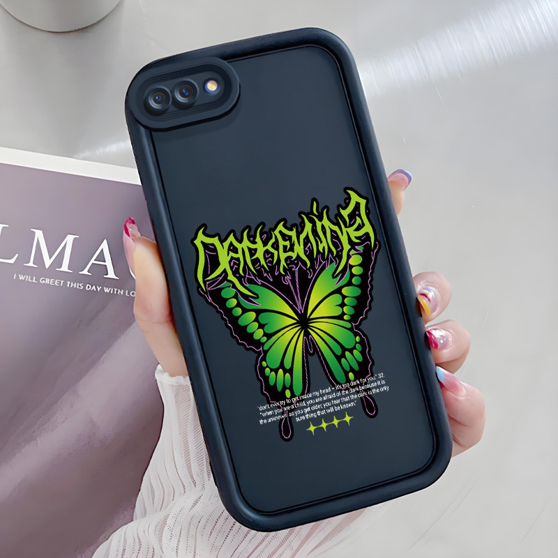 HPเคสโทรศัพท์สําหรับOPPO A5 A3s A12E Reaper C1 Realme 2 Coolอินเทรนด์ผีเสื้อกรณีเลนส์รวมทุกอย่างกรณี