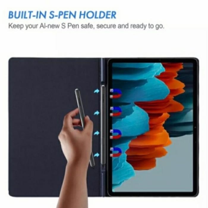 SAMSUNG TAB S7 FE MAGNETIC BOOK COVER FLIP SPEN SLOT HOLDER