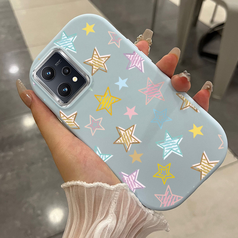 HP เคสโทรศัพท์สําหรับ Realme 9 5G 9 Pro 5G V25 5G เคสซิลิโคนเคสโทรศัพท์สีสัน Star Case Softcase Cesi