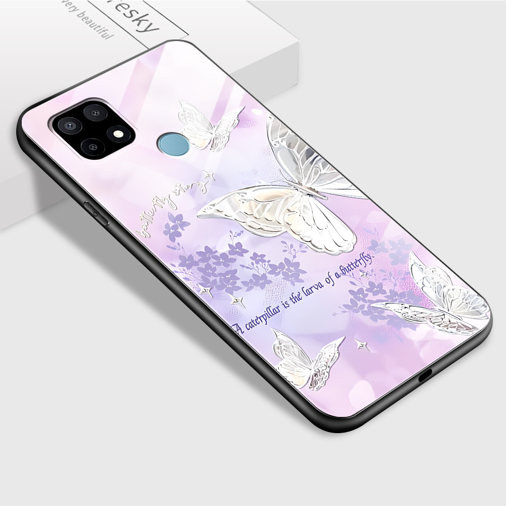 HP เคสโทรศัพท์สําหรับ OPPO A15 A15S กรณีโทรศัพท์ Hardcase Cassing โหมด Bunga 2009 BL