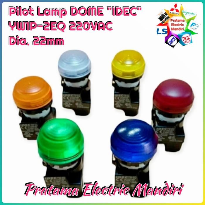 Idec Pilot Lamp Led Yw1P-Eq 220Vac Dia. 22มม. พร้อม
