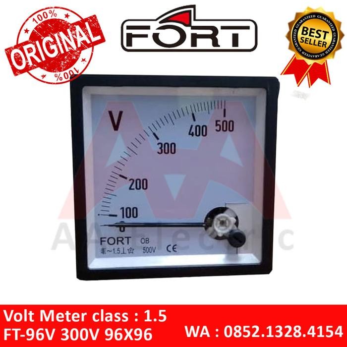 โวลต์มิเตอร์ Ft-96V / Volt Meter Ft96V Analog 300V ขนาด 96X96 Fort Warranty