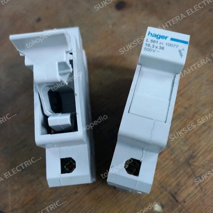 ที่ใส่ฟิวส์ Hager L 501 10.3X38 (ไม่มีฟิวส์)