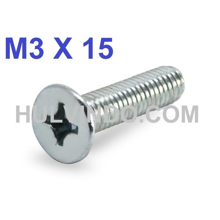 Choice - Jf สลักเกลียวหัวแบน M3 X 15 เนื้อหา 500 ชิ้น