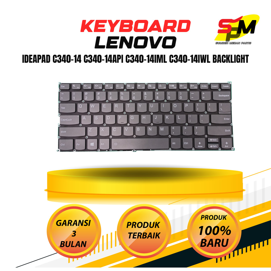 Lenovo Ideapad c340-14 c340-14api c340-14iml c340-14iwl คีย์บอร์ดแบ็คไลท์