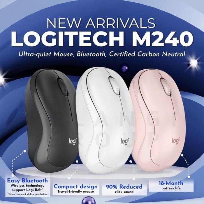 เมาส์ Bluetoothระบบสัมผัสเงียบ Logitech M240