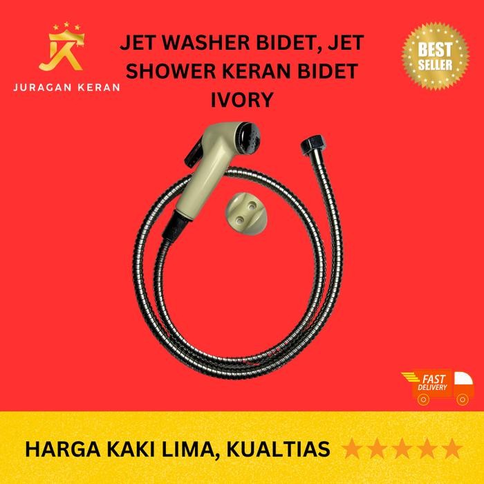 JET SHOWER TOILET IVORY BIDET สเปรย์อาบน้ําปิด PLUS HOSE SHOWER BIDET SILVER / FAUCET