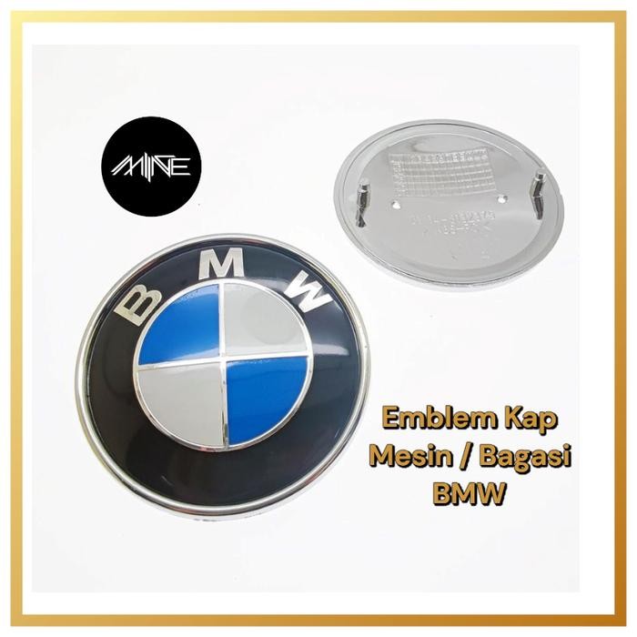 MESIN ใหม่ล่าสุด BMW ENGINE HOOD LOGO EMBLEM BMW TRUNK HOOD 82MM 74MM E36 E46 E90 F10 F30 F15 OEM HO