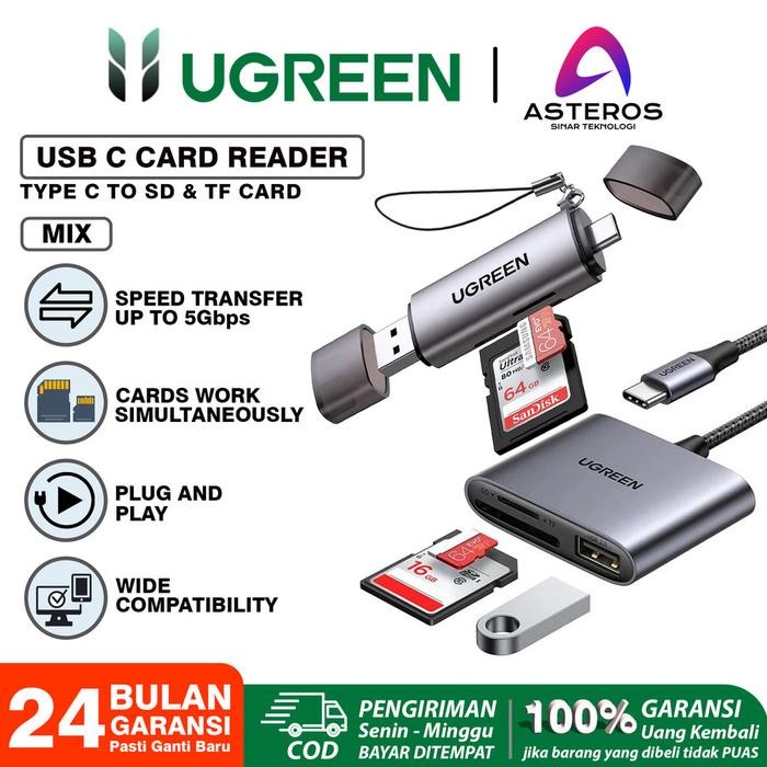 Ugreen Card Reader Usb 3.0- Ugreen Adapter Card Reader สําหรับ CF MS SD TF