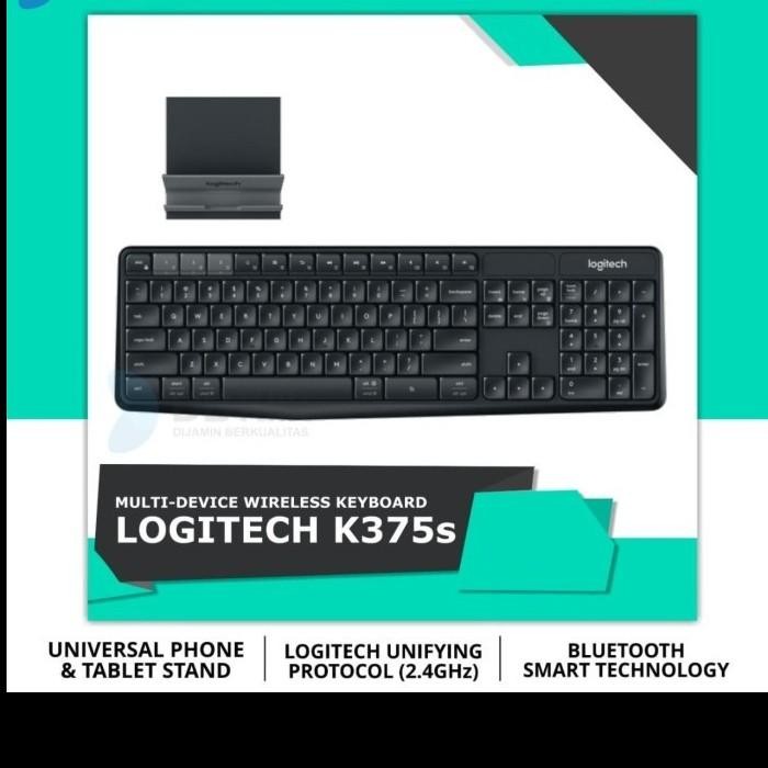 คีย์บอร์ดบลูทูธไร้สาย HP Logitech K375s พร้อมขาตั้งโทรศัพท์มือถือ