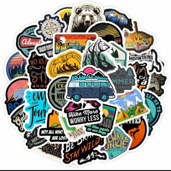 สติ๊กเกอร์ตัดที่ดีที่สุด สติ๊กเกอร์ KROMO สติ๊กเกอร์ MOUNTAIN FAMILY CAMP DESIGN CONTENTTS 50