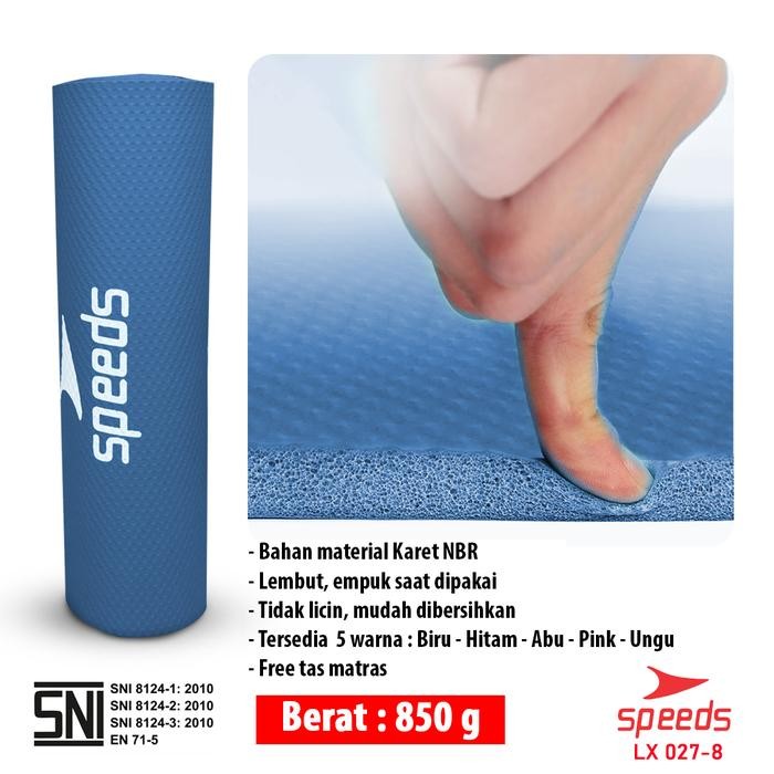 Speeds Sni เสื่อโยคะ Nbr 10 มม. พรมยิมฟองน้ํา Bonus Standard Bag 027-8