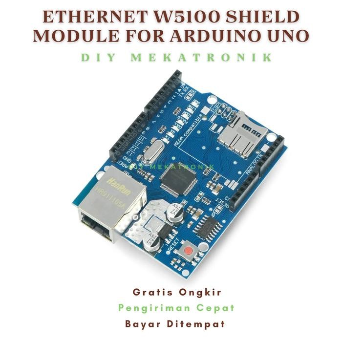 W5100 โมดูลการ์ด MicroSD โล่ LAN Ethernet สําหรับ Arduino Uno & Mega