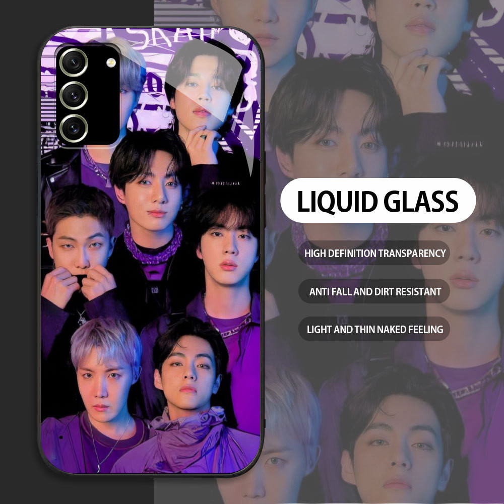 กระจกนิรภัยสําหรับ Samsung Galaxy S30P S21 FE PLUS 5G S30 ULTRA Mobile Case BTS Bangtan Sonyeondan H