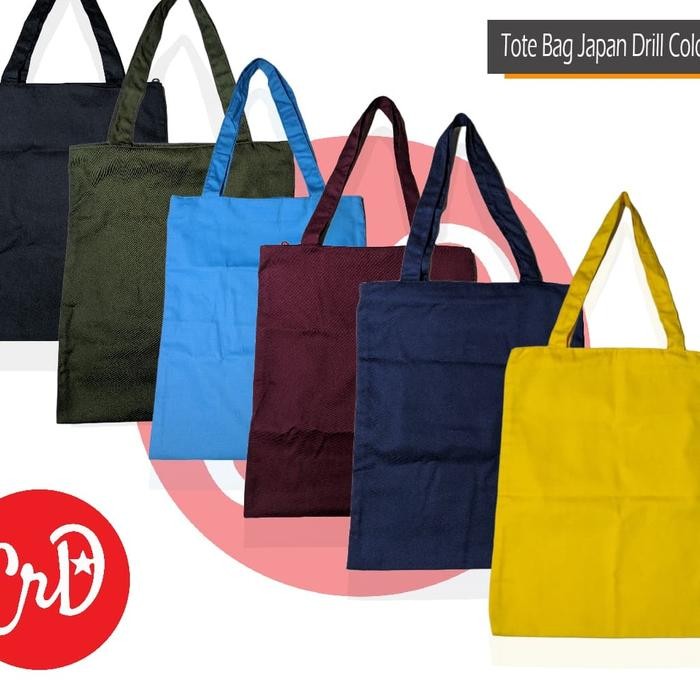 EJ257 Tote Bag / Totebag / Plain trill Tote Bag + ZIPPER LIMITED STOCK