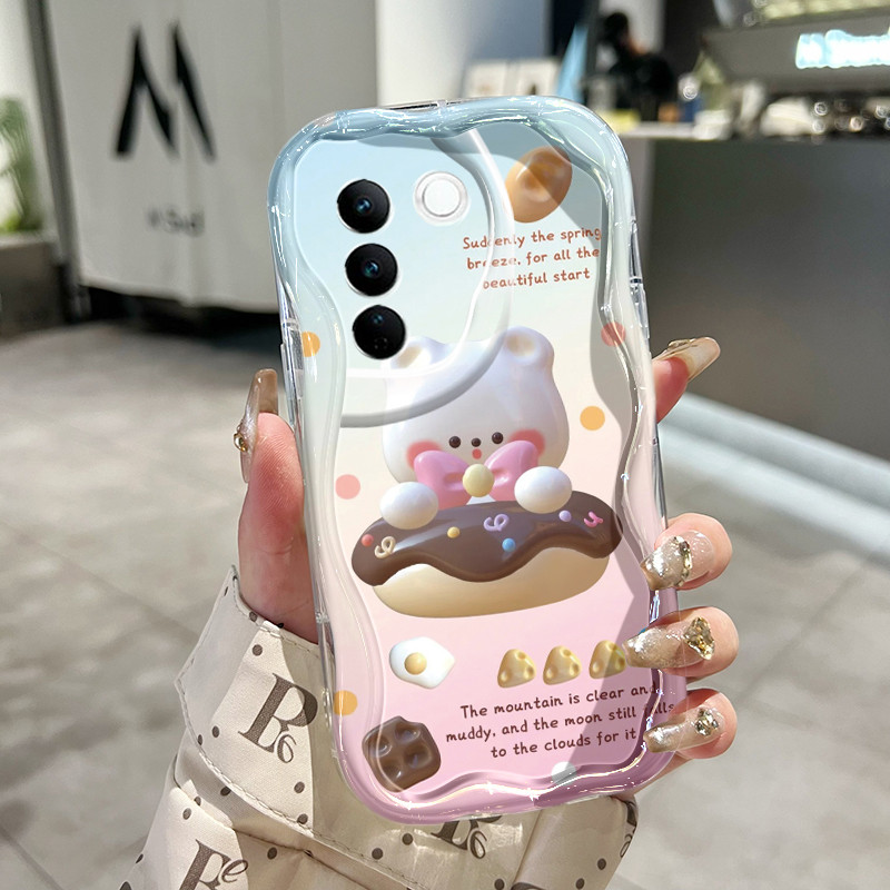 HPปลอกสําหรับVIVO V27 5G VIVO V27 Pro 5G VIVO V27E 5G VIVO S16 5G S16 Pro 5G S16E 5Gกรณีหมีขนมรูปแบบ