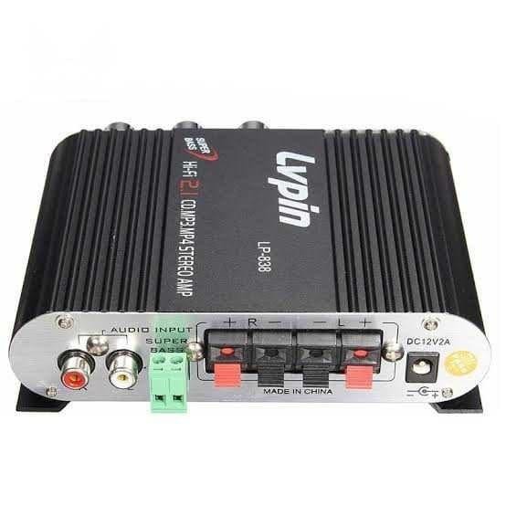 [ผู้เชี่ยวชาญ] LVPIN Mini HiFi Stereo Amplifier Treble Bass Booster 12V 200W - LP-838