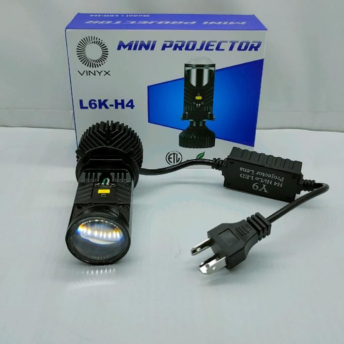 เลนส์โปรเจคเตอร์ขนาดเล็ก Led H4 L6K ไฟหน้ารถรถจักรยานยนต์ต่ําสูง