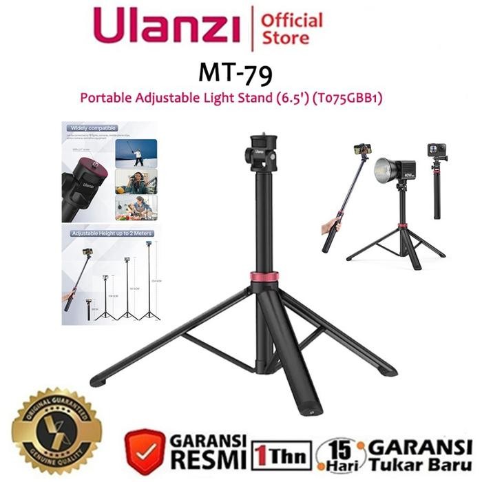 Ulanzi Mt-79 ขาตั้งไฟปรับระดับได้แบบพกพาขาตั้งกล้อง T075Gbb1