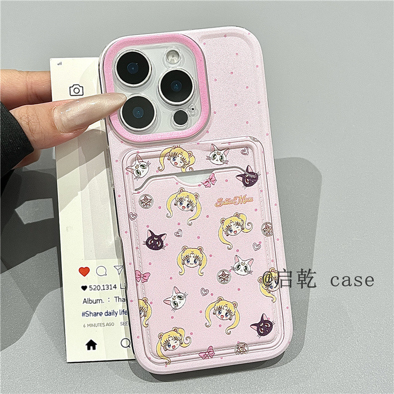 ผู้ถือบัตร Sailor Moon เคสสายสวย Hp Samsung S25 Fe A07 A17 5G A56 A36 A06 A16 A55 5G A26 S25 Ultra A