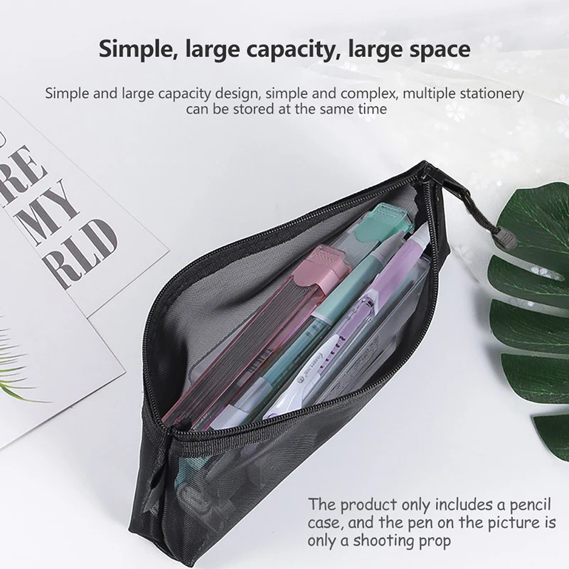 [ดี] ZANSIAN Mesh Pencil Case Zipper Storage - Z20