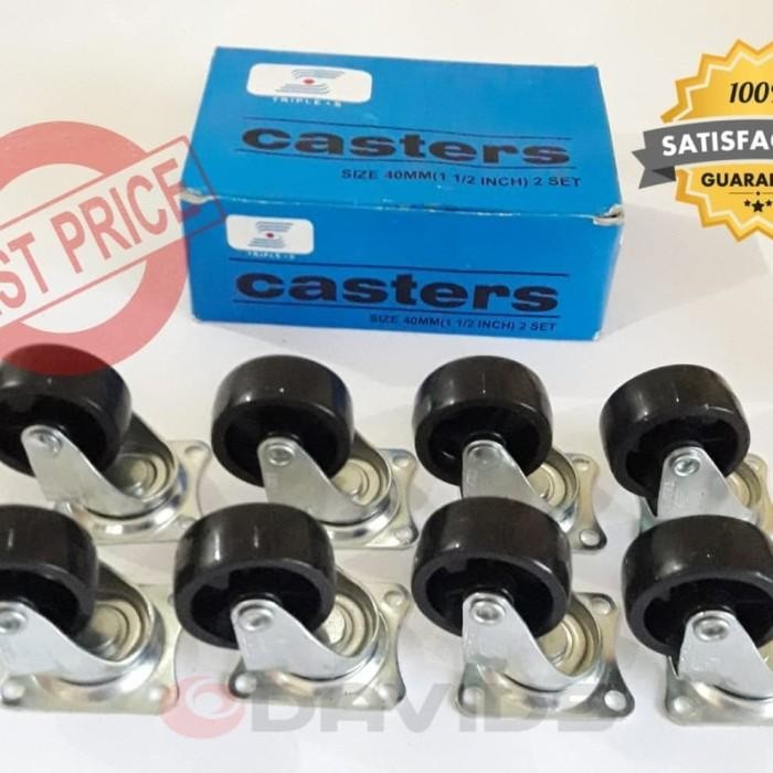 (Allthebest) 11/2" INCH LIVE RUBBER WHEELS / SUITCASE WHEELS / TROLLEY WHEELS